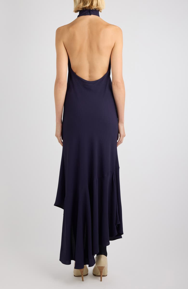 Alaïa Asymmetric Halter Dress, Alternate, color, Aubergine