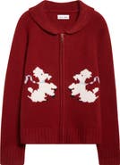 Tanner Fletcher Gender Inclusive Wellington Poodle Full Zip Wool Cardigan
