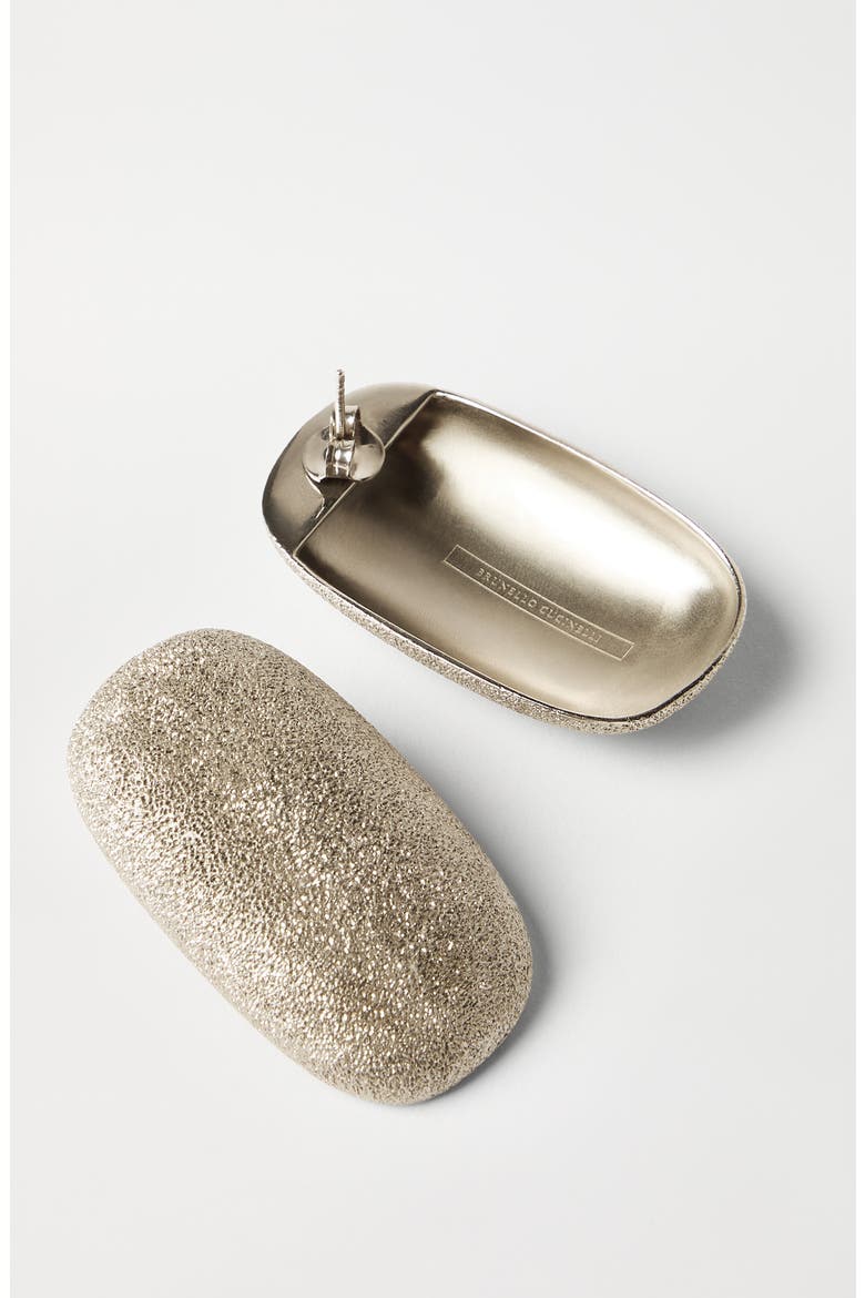 Silver shimmer earrings, Alternate, color, Gold