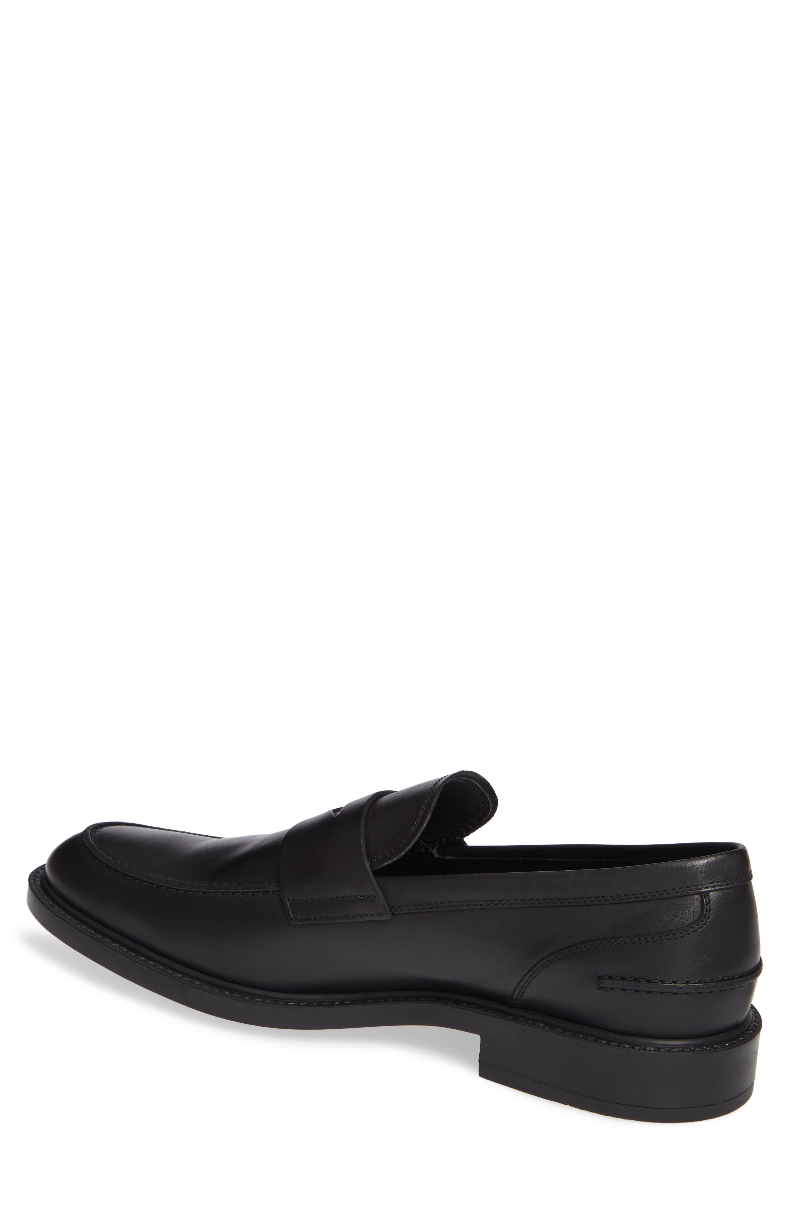Mocassino Water Repellent Penny Loafer, Alternate, color, BLACK/ BLACK