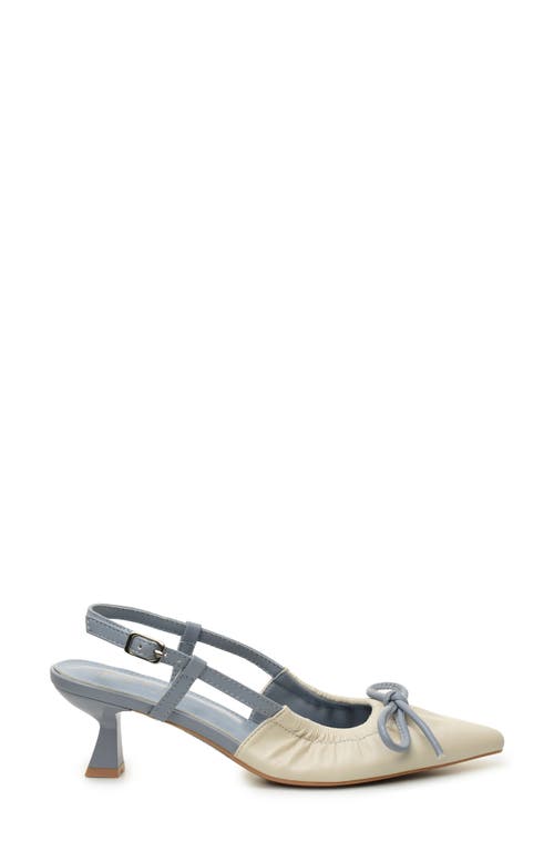 Nicole Miller Slingback Pump In Beige/dusty Blue