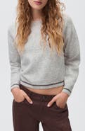 MANGO TEEN Lightning Bolt Crop Sweater