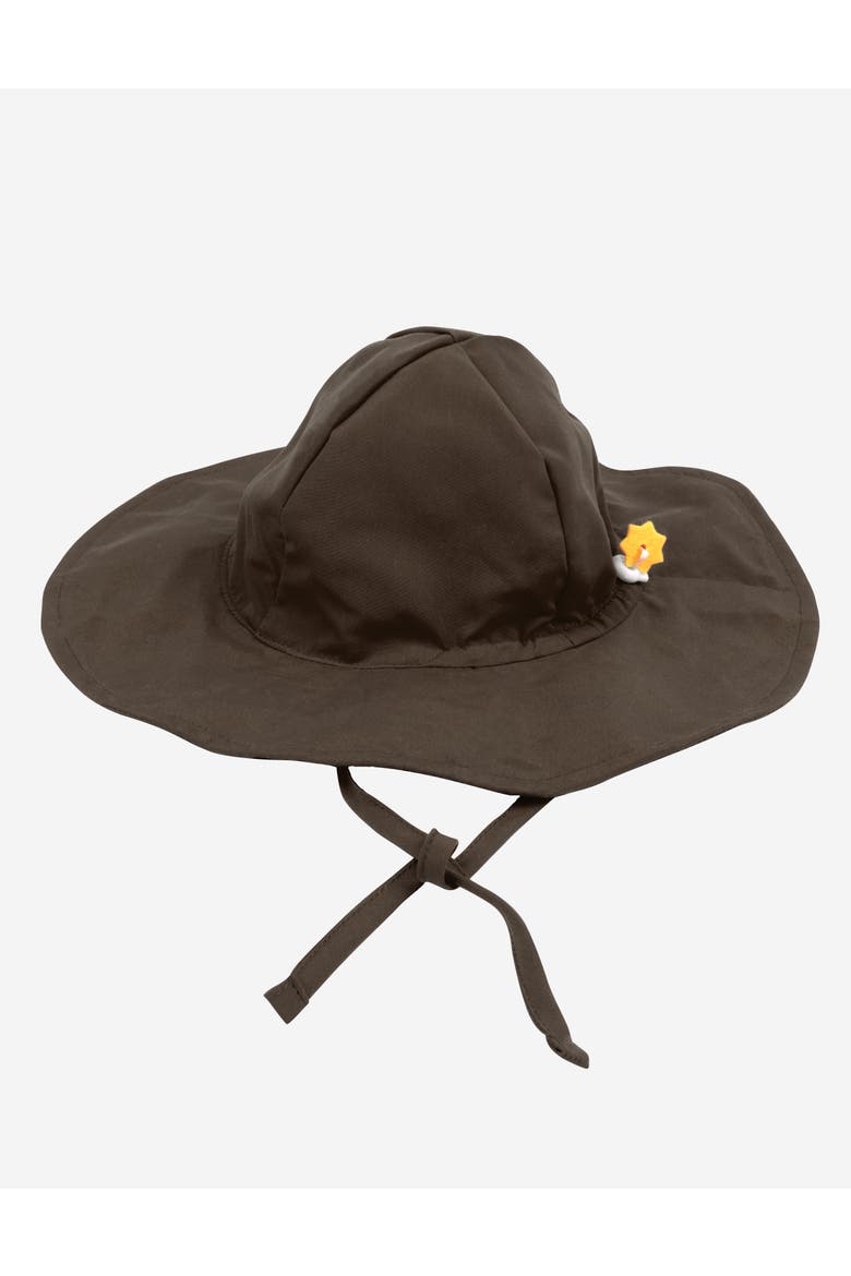 Baby Swim Hat with Wide Brim, UPF 50+ Sun Protection, Main, color, Brown