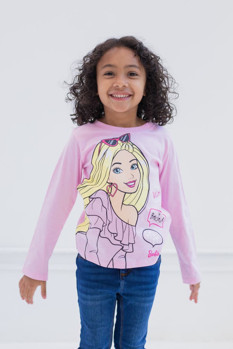 2-Pack Long Sleeve T-Shirts, Alternate, color, Pink / Black