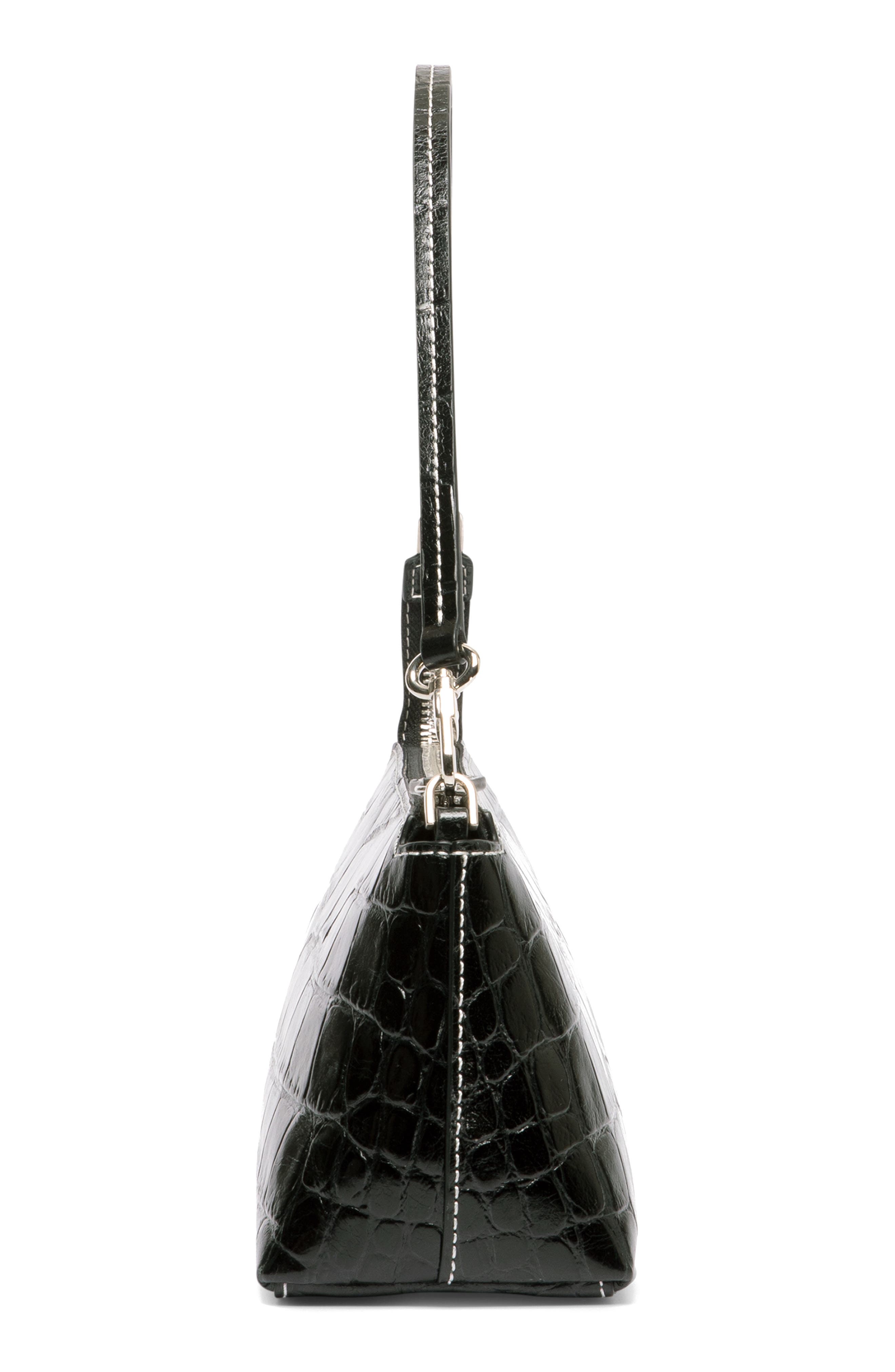 STAUD BIRKENSTOCK + STAUD Kaia Croc-Embossed Shoulder Bag, Alternate, color, 