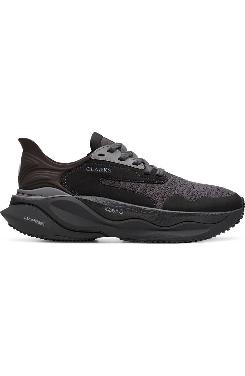 Clarks<sup>®</sup> Pace Lace-Up Sneaker, Alternate, color, Black