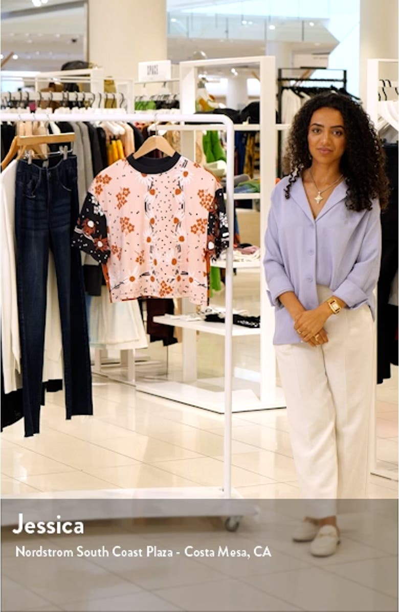 Garden Party Mix Print Cotton T-Shirt, sales video thumbnail