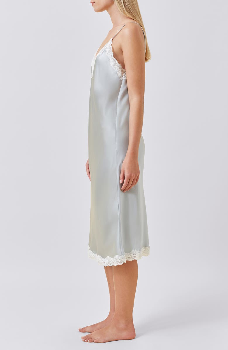 Papinelle Annabelle Satin Nightgown, Alternate, color, Sage