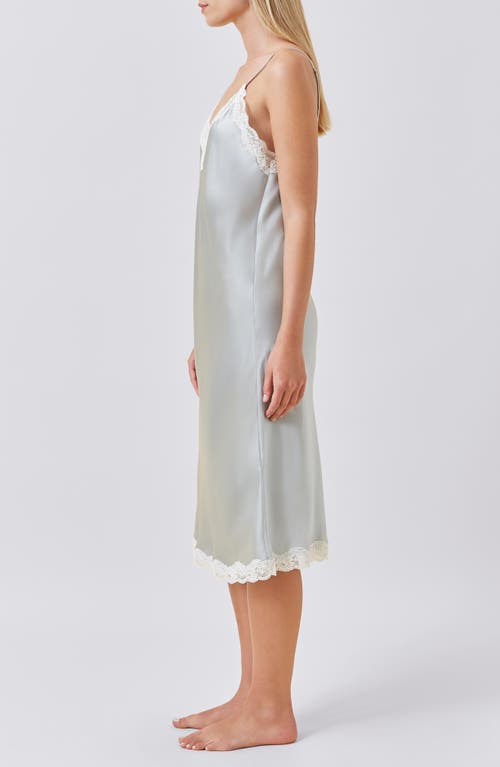 Papinelle Annabelle Satin Nightgown In Blue