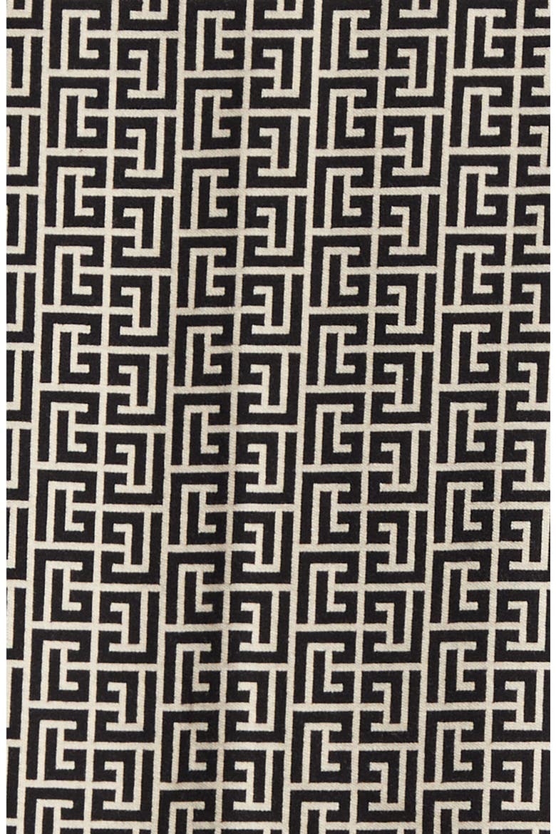 Couture Label Monogram Jacquard Half Zip Polo, Alternate, color, GFE IVORY/BLACK