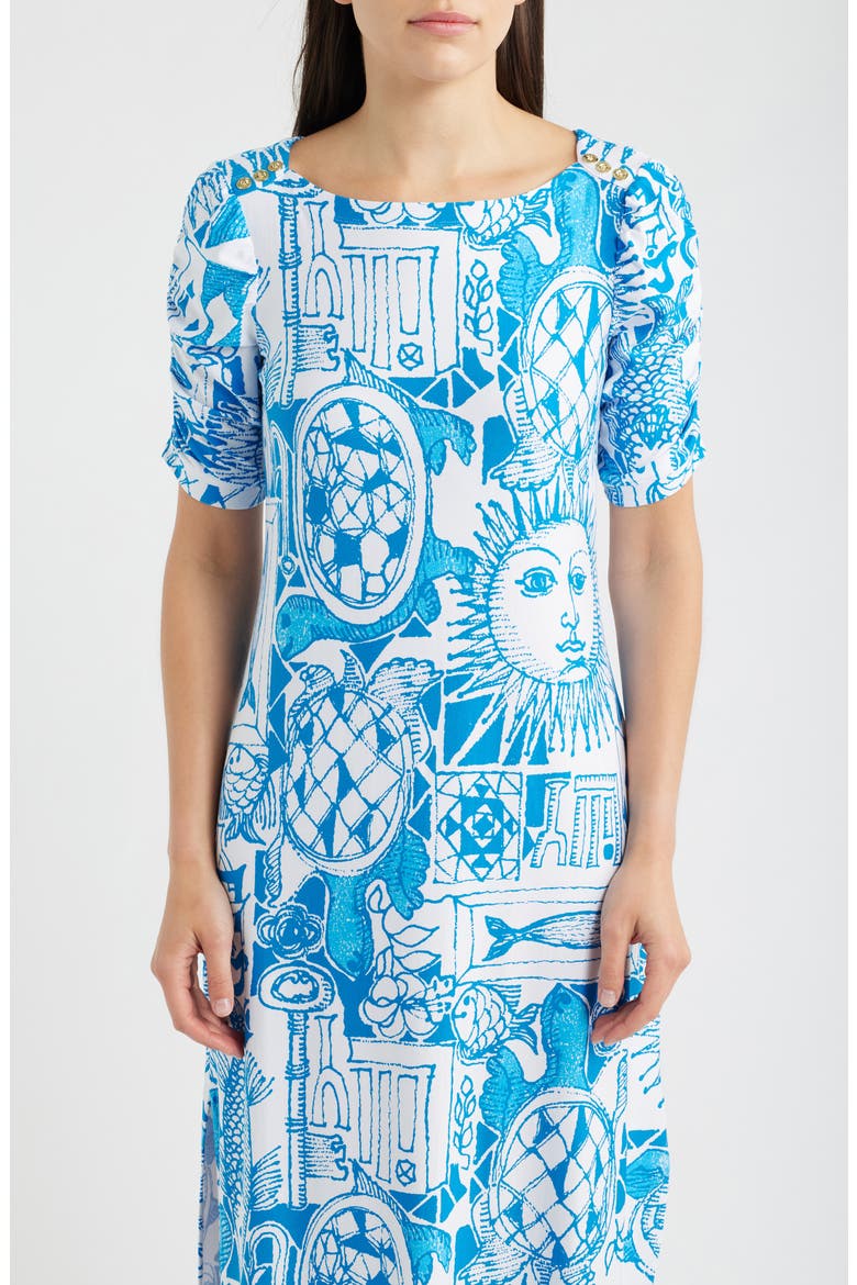 Zarah UPF 50+ Midi Dress, Alternate, color, RESORT WHITE
