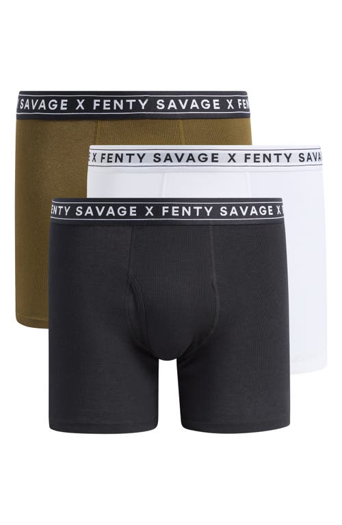 Savage X Fenty Savage Classics 3-pack Boxer Briefs In Black