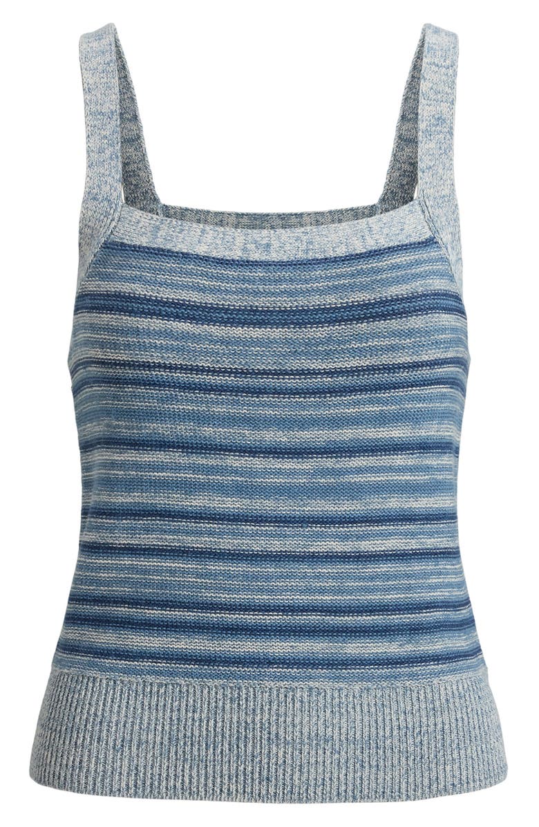 Lauren Ralph Lauren Stripe Linen & Cotton Sweater Tank, Alternate, color, Indigo/ Multi