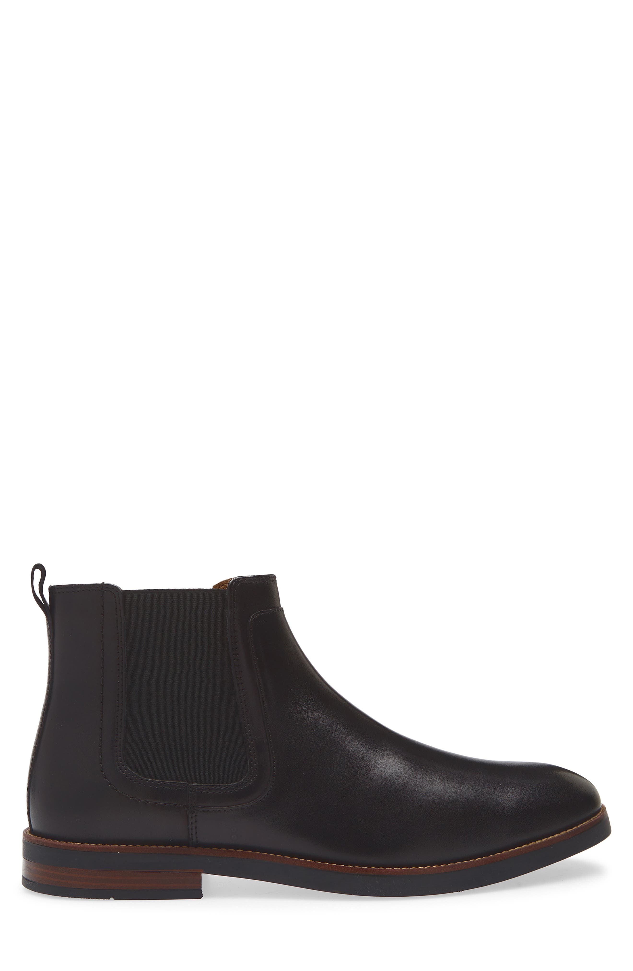 Johnston & Murphy Borland Chelsea Boot, Alternate, color, Black Leather