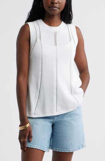 Open Stitch Sleeveless Sweater