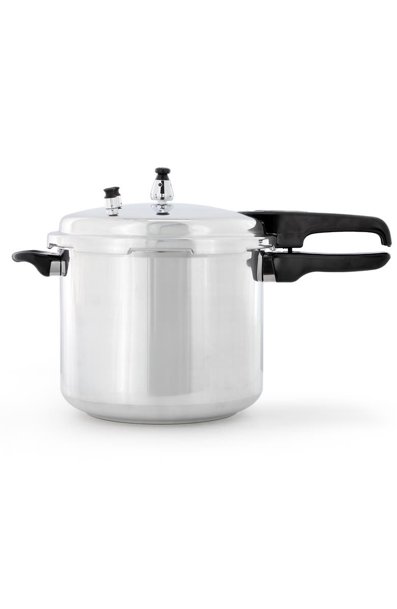 Megachef 11.5 Quart Induction and Stovetop Pressure Cooker with Steamer, Alternate, color, Silver