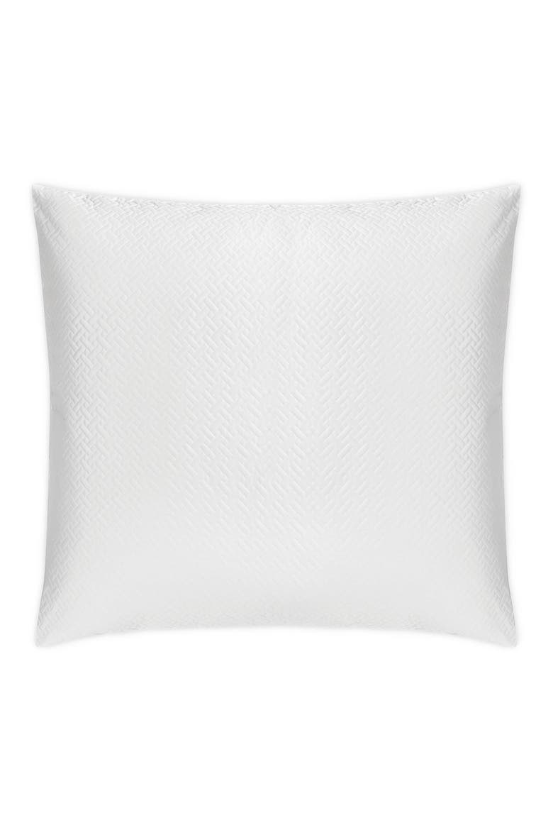 Basket Weave Cotton Sateen Euro Sham, Main, color, WHITE