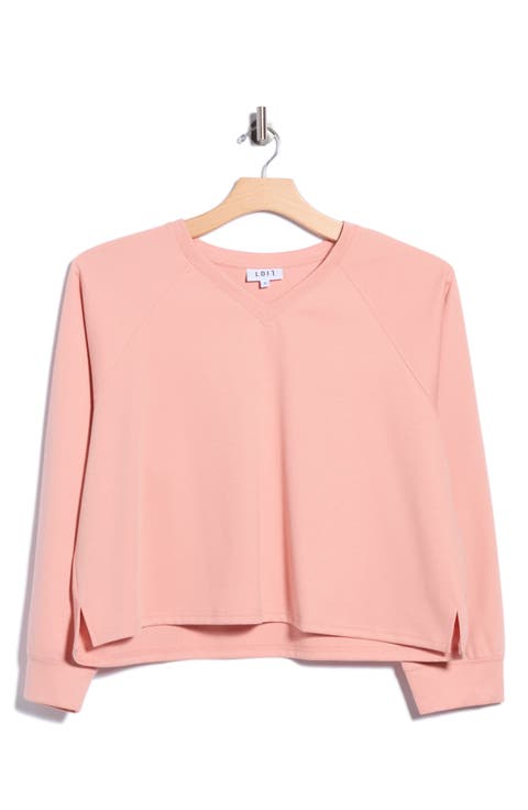 V-Neck French Terry Sweatshirt