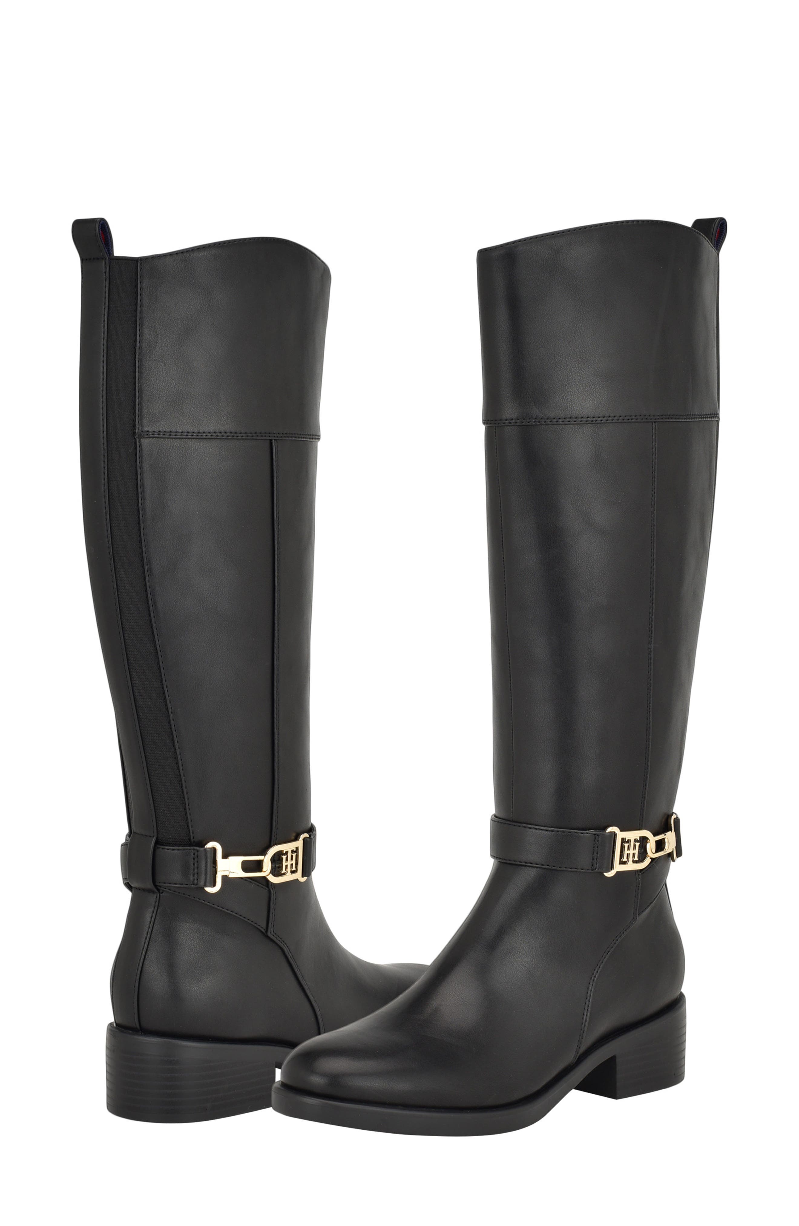Ionni Knee High Riding Boot, Alternate, color, BLACK