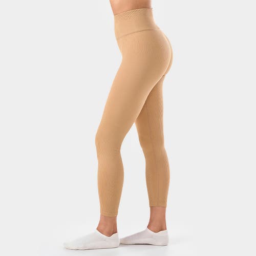 Tavi Seamless 7/8 Rib Legging In Brown