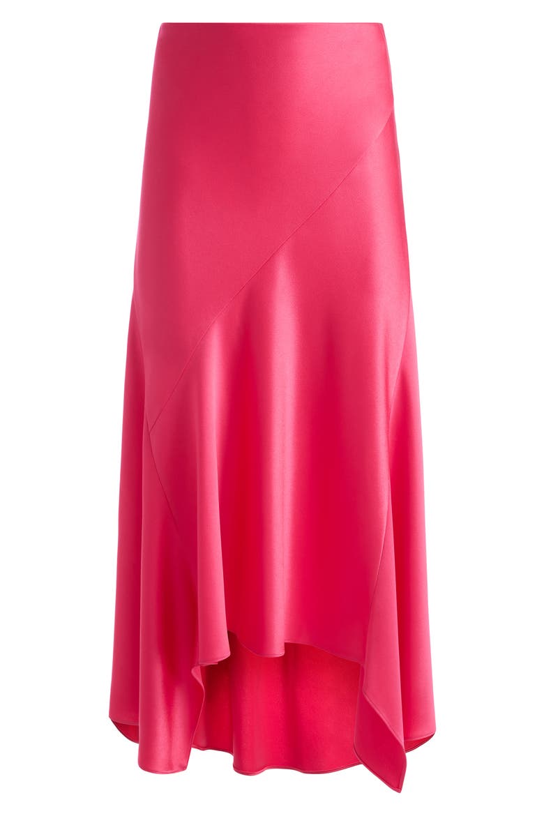 Rosa Asymmetric Midi Skirt, Alternate, color, RASPBERRY