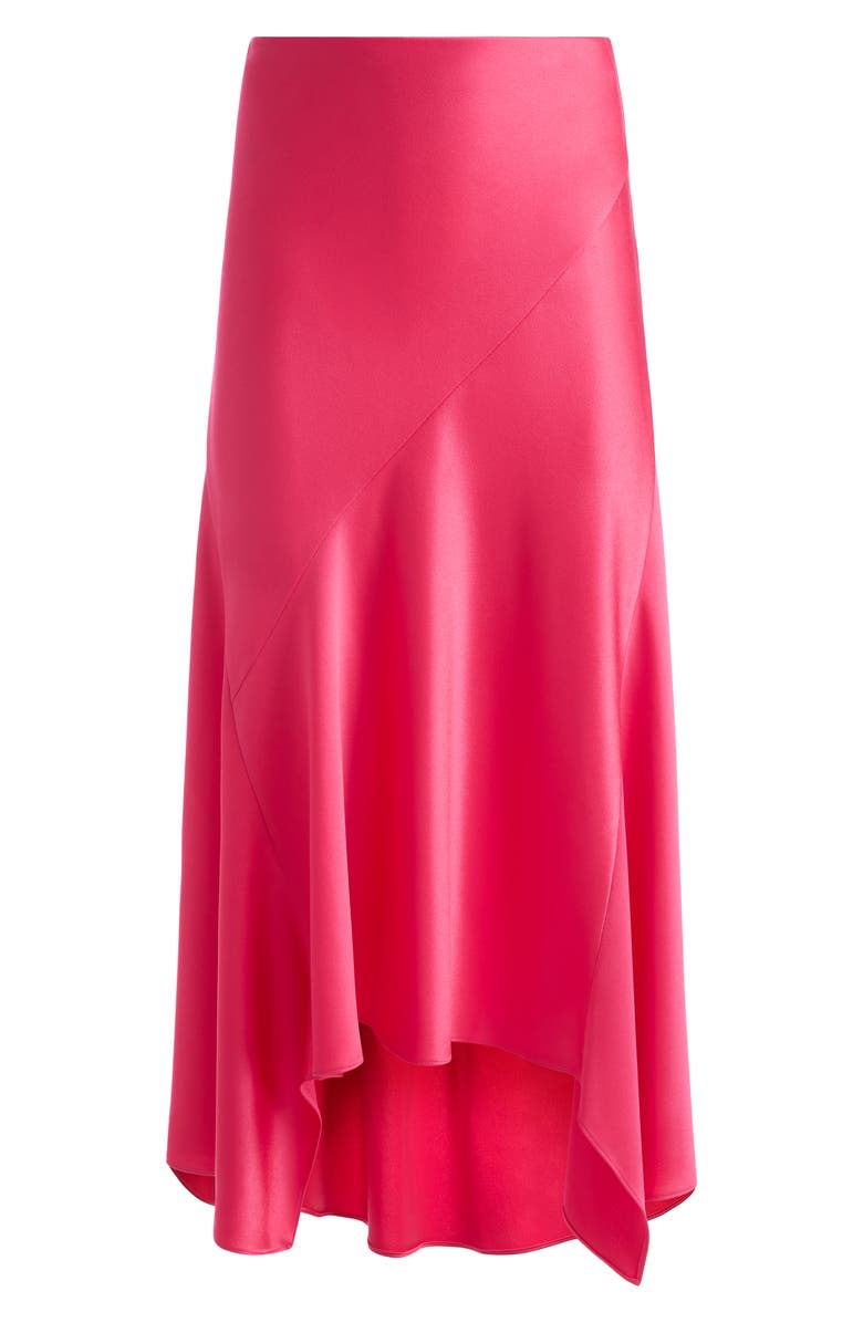 Alice + Olivia Rosa Asymmetric Midi Skirt, Alternate, color, Raspberry