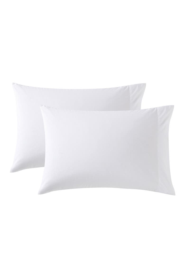 Solid Set of 2 Pillowcases, Main, color, WHITE