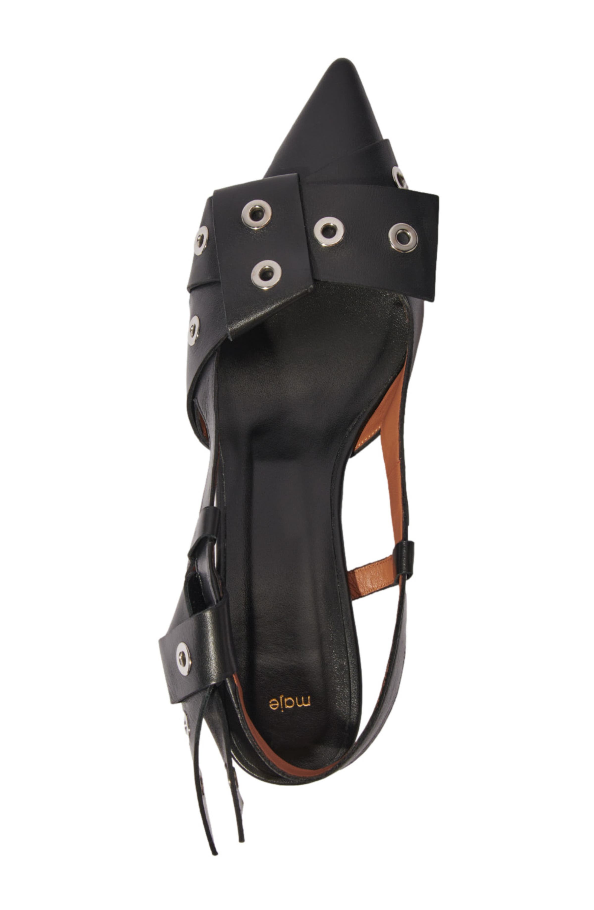 maje Pointed pumps with bow detail, Alternate, color, 