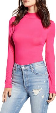 Endless Rose Ribbed Mock Neck Top