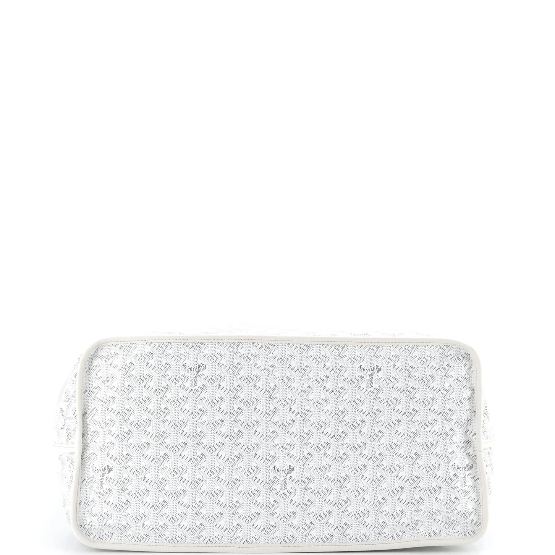 Pre-Owned Goyard Anjou Reversible Tote Coated Canvas GM, Alternate, color, White