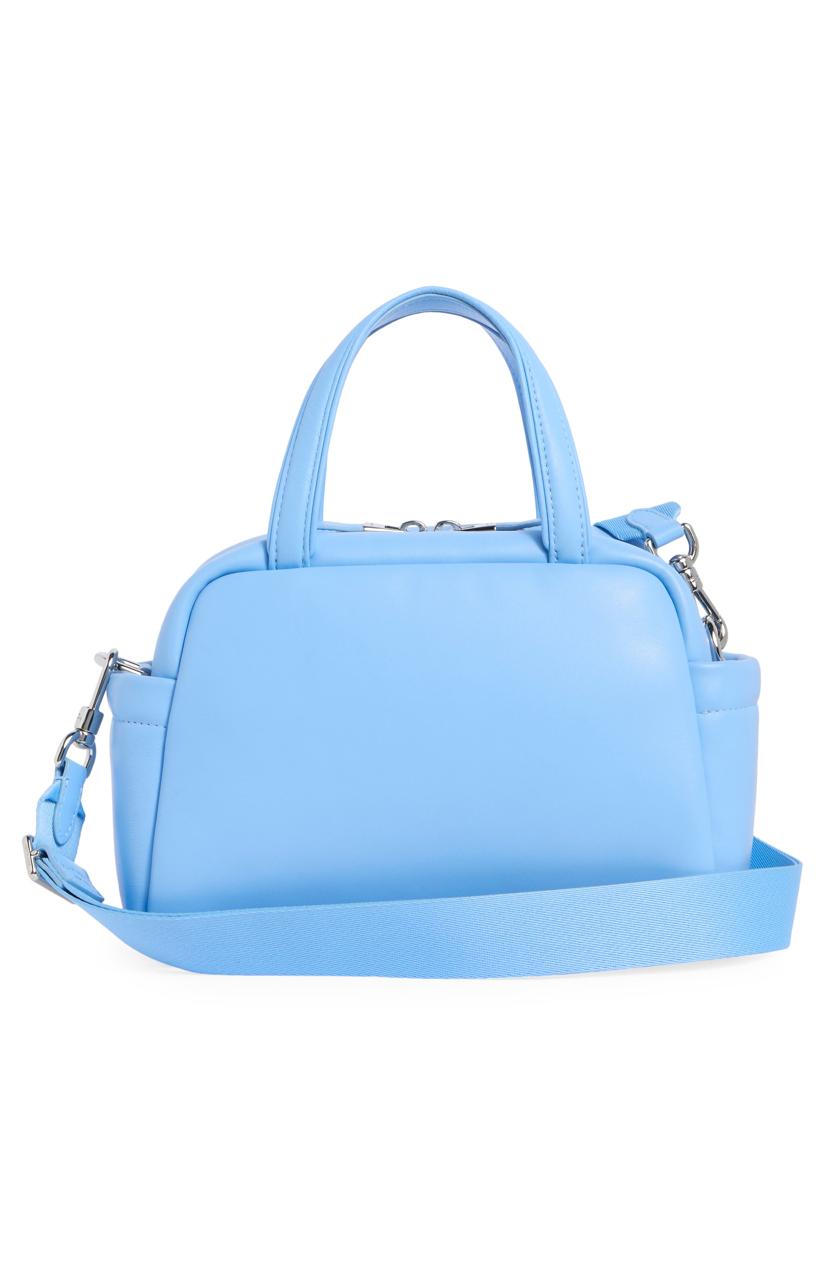 Kate Spade New York puffed leather satchel bag, Alternate, color, Astral Blue