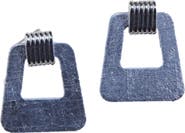 Nickel & Suede Avery Earrings