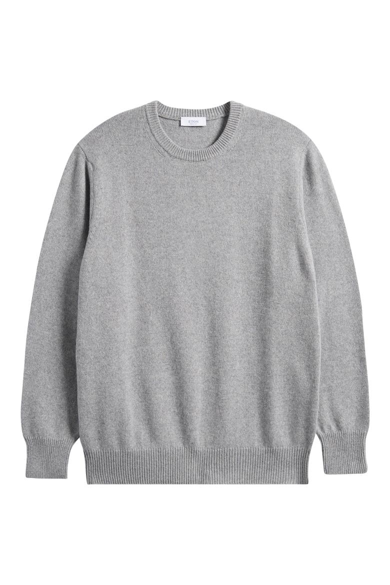 Cashmere Crewneck Sweater, Alternate, color, LIGHT GREY