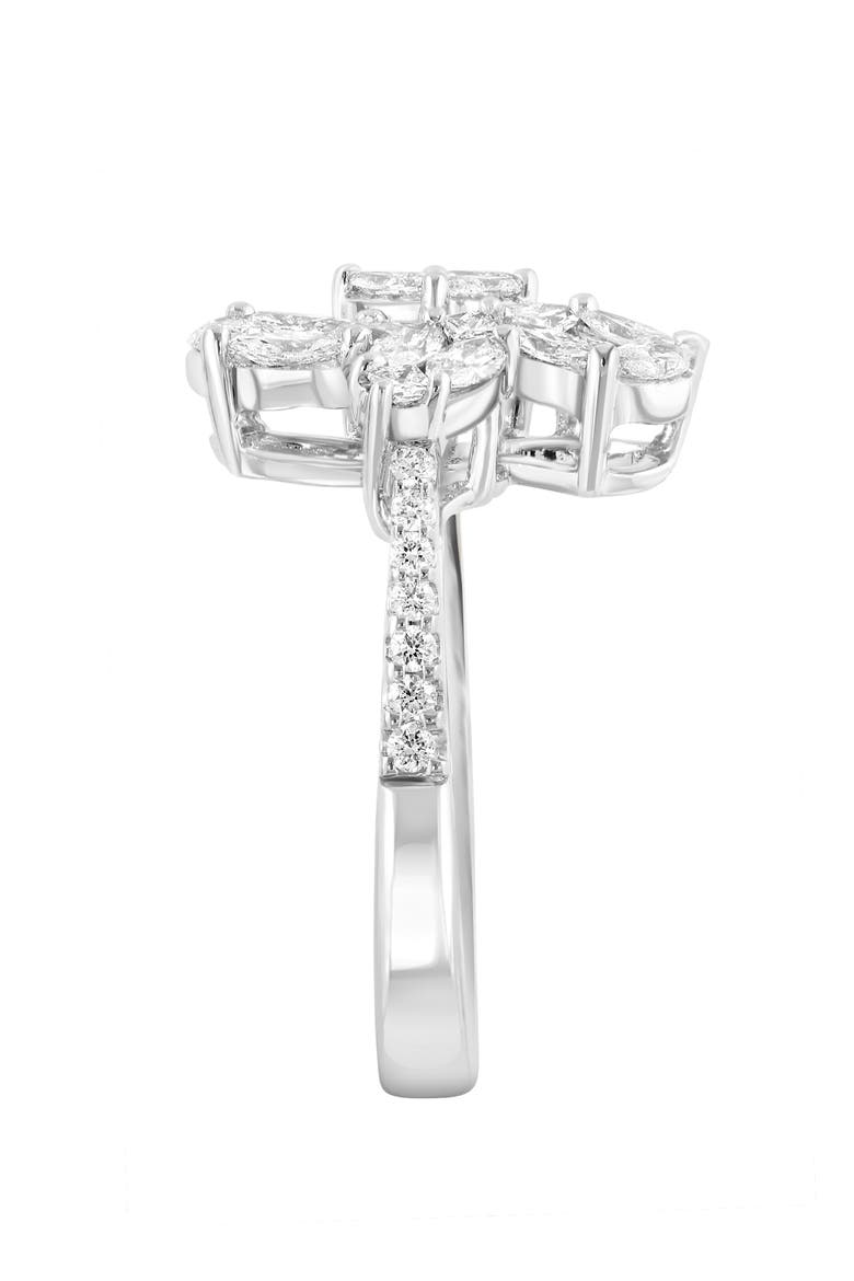 14K White Gold Diamond Ring, Alternate, color, Hematite and FW Blush Pearl