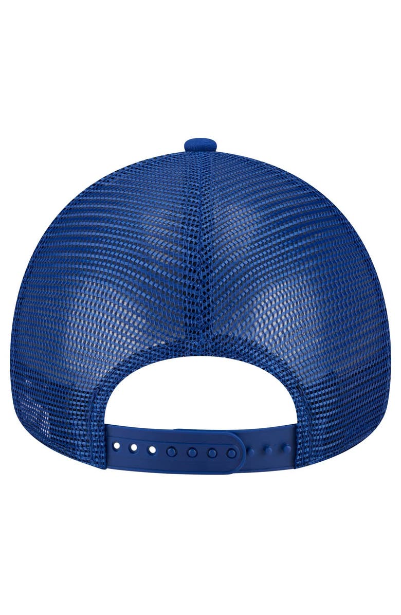 New Era Men's New Era Royal Atlanta Braves 9FORTY A-Frame Trucker Adjustable Hat, Alternate, color, 