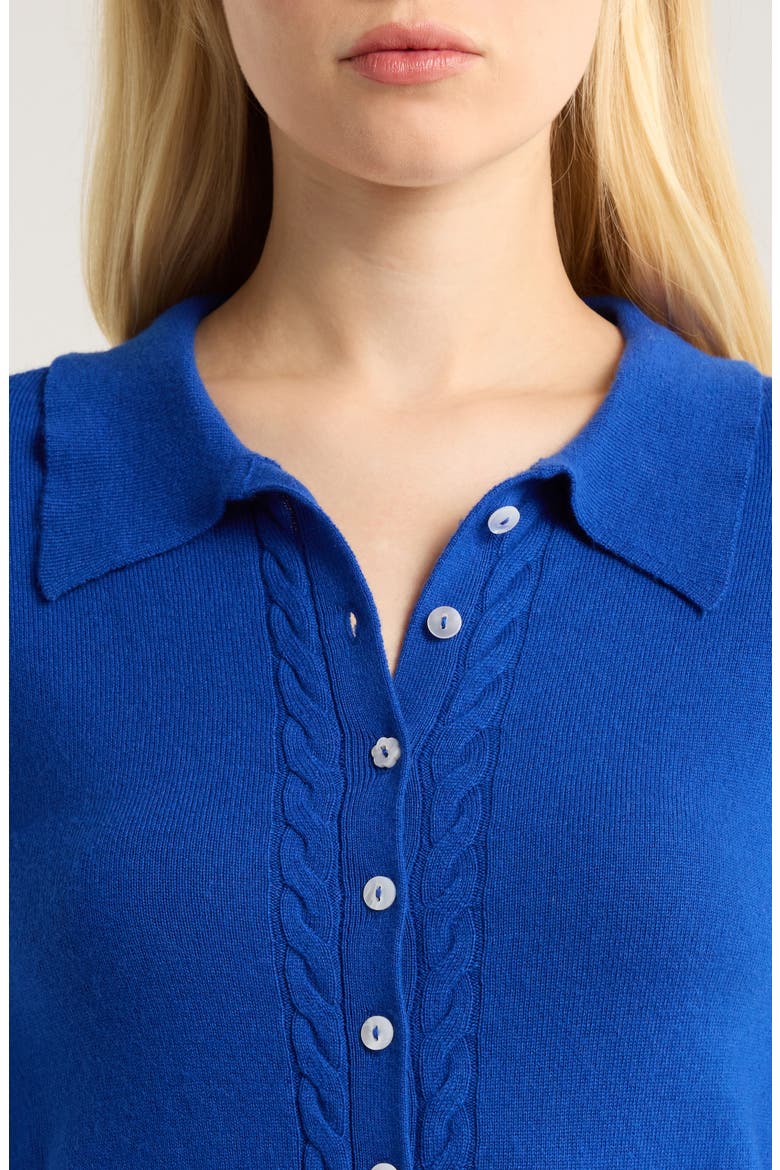 Voula Wool & Cashmere Cardigan, Alternate, color, BLUE