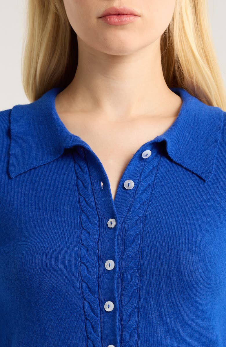 Damson Madder Voula Wool & Cashmere Cardigan, Alternate, color, Blue