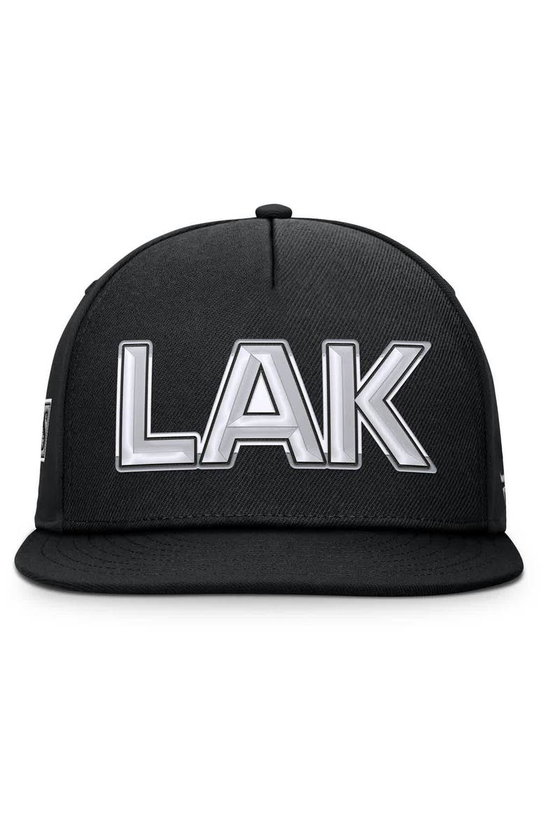 FANATICS Men's Fanatics Black Los Angeles Kings Authentic Pro Rink Team Code Snapback Hat, Alternate, color, Black