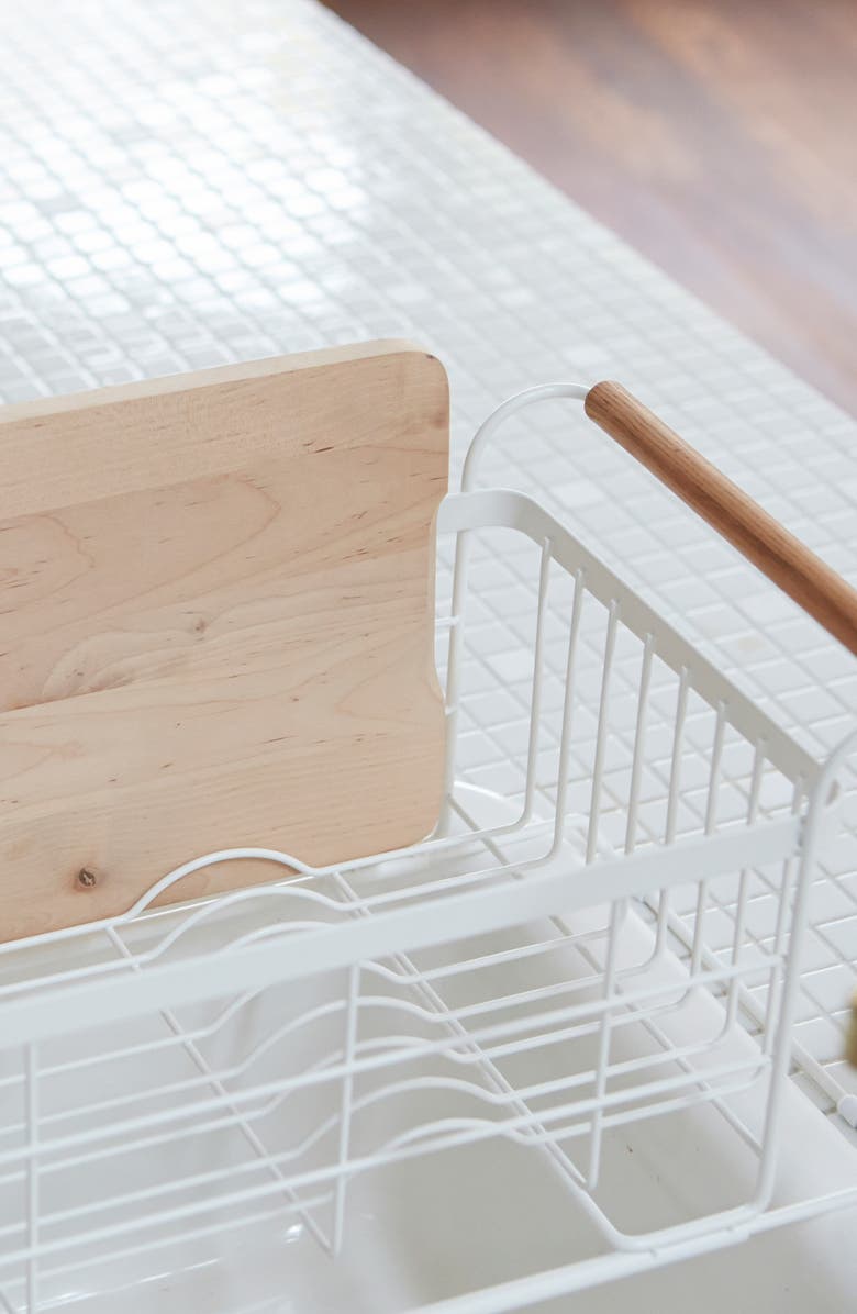 Yamazaki Over the Sink Dish Drainer Rack, Alternate, color, White