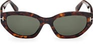 TOM FORD Penny 55mm Polarized Geometric Sunglasses