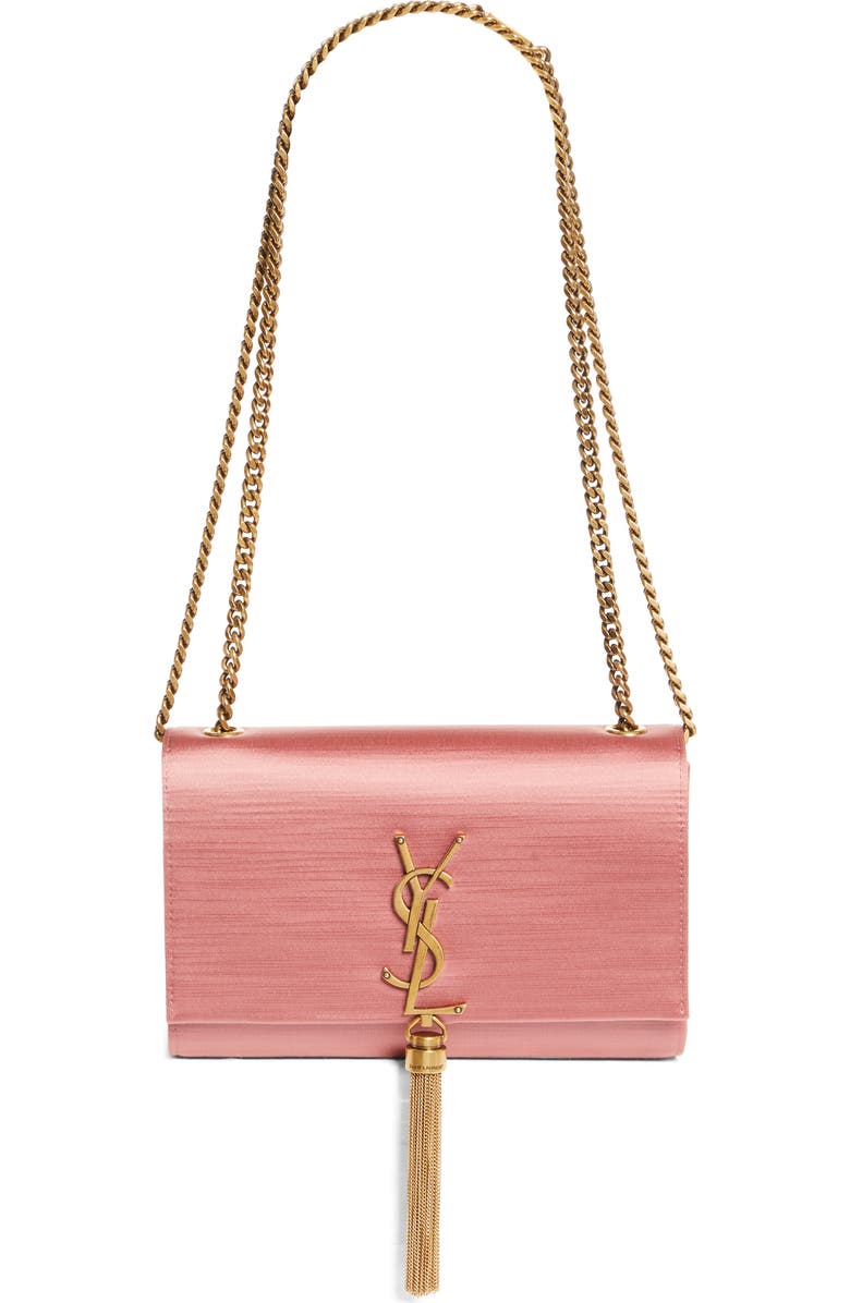 Saint Laurent Small Kate Satin Shoulder Bag, Main, color,