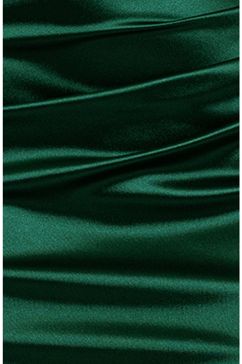 Corset Satin Column Gown, Alternate, color, HUNTER