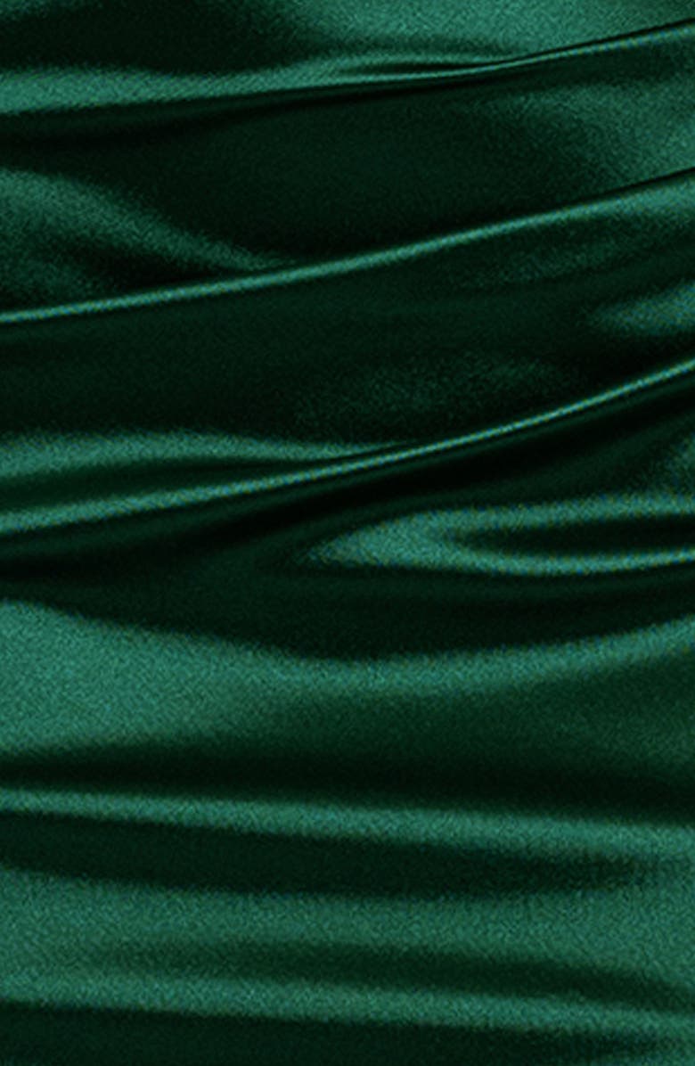 Blondie Nites Corset Satin Column Gown, Alternate, color, Hunter