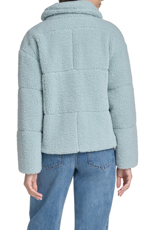 Levi's Quilted Faux Fur Short Teddy Jacket In Blue