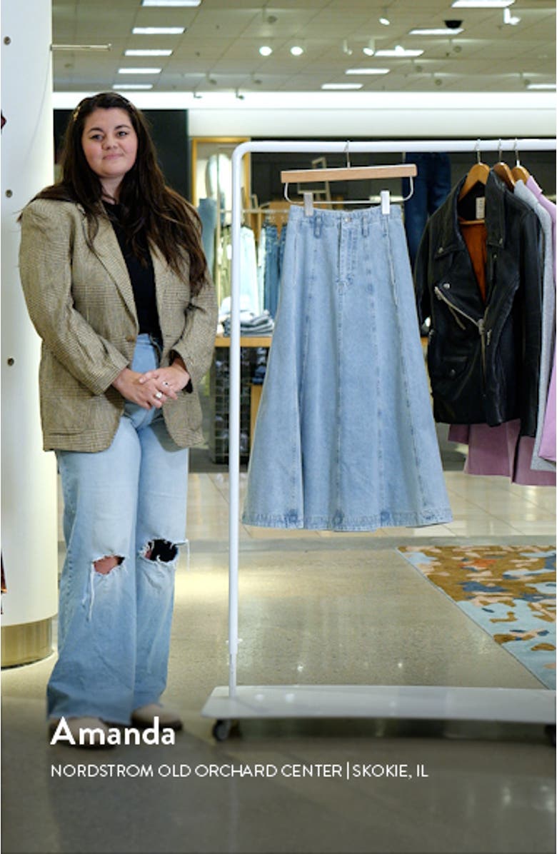 Denim Midi Skirt, sales video thumbnail