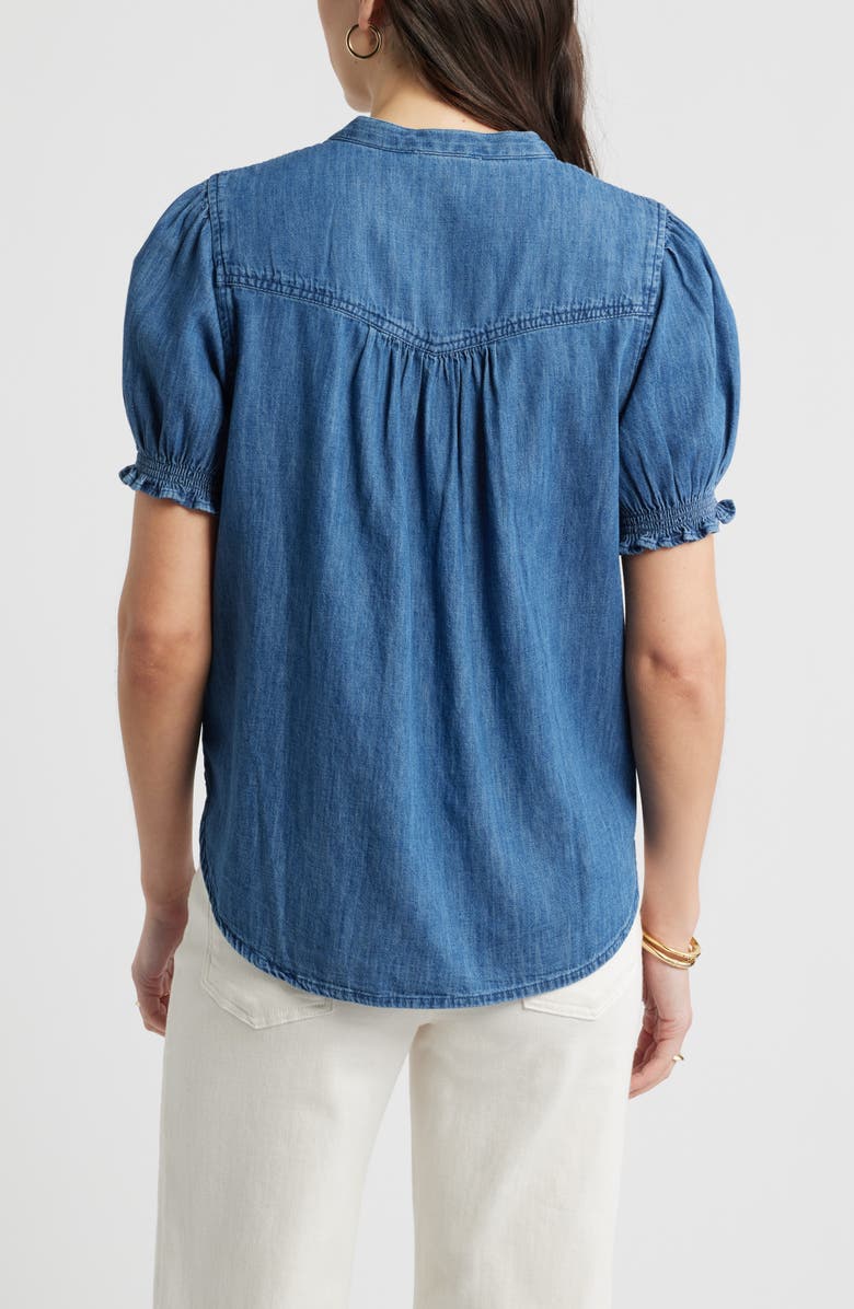 Caslon<sup>®</sup> Chambray Button-Up Shirt, Alternate, color, Dark Wash