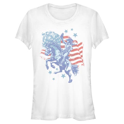 Juniors Lost Gods Proud American Cowgirl T Shirt