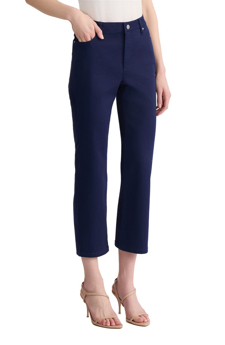 Jones New York Lexington Crop Straight Leg Pants, Alternate, color, Pacific Navy