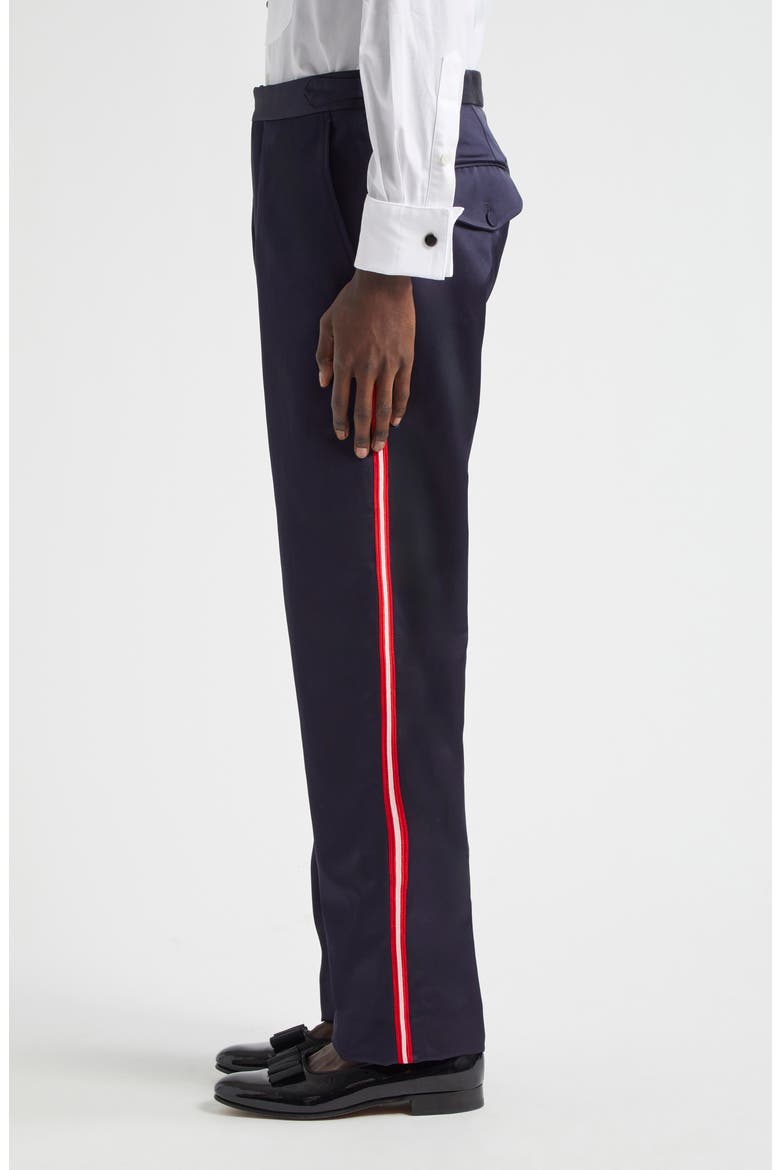 Major League Side Stripe Suiting Trousers, Alternate, color, NAVY