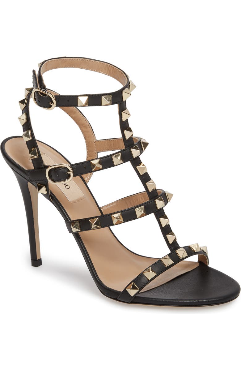 Valentino Garavani 'Rockstud' Ankle Strap Sandal, Main, color,